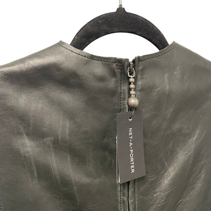 NWT Acne Studios Black Paneled Leather Mini Dress Womens 34 / US 2