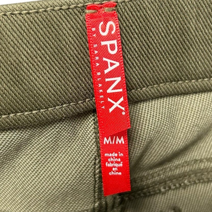 Spanx Olive Green Jean-Ish Faux Front Pocket Pull On Leggings Womens Medium