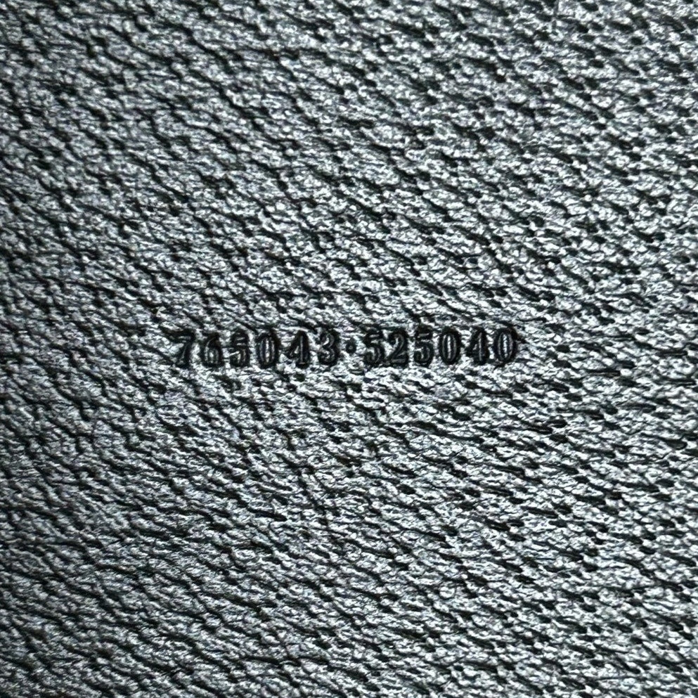 Gucci Black Leather Gold Interlocking GG Logo Ophidia Shopper Tote Bag