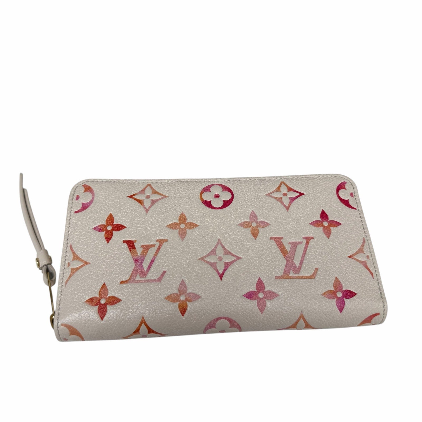 Louis Vuitton Sunrise Aquarelle Zippy Wallet Monogram Empreinte Pink Orange ASIS