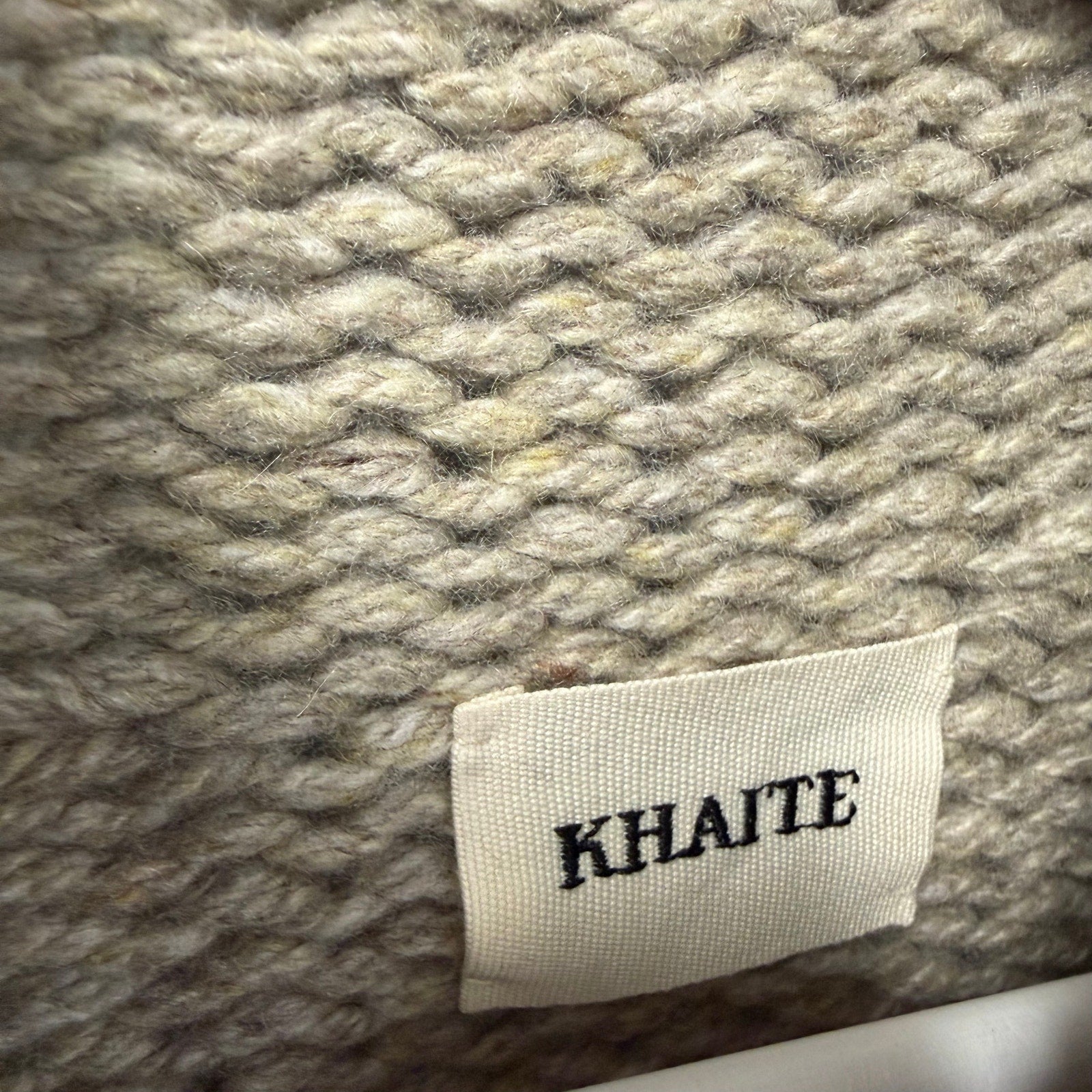 NWT Khaite Sly Top in Sepia Pure Cashmere Knit Stand Collar Cap Sleeves Size XS