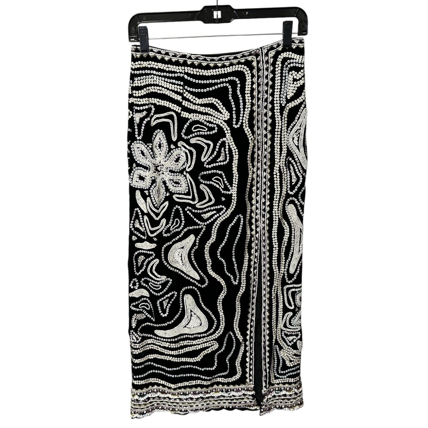 NWT Ulla Johnson Handmade Embellished Silk Blend Adara Midi Skirt Womens 0