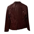 NWT Rag & Bone Burgundy Slade Leather Blazer Jacket Size 2 Luxury Edgy Winter