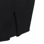 St. John Basics Santana Knit Pull On Maxi Skirt Black Womens Size 6
