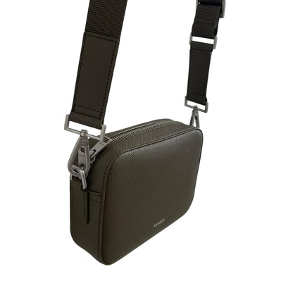Sandro Saffiano Leather Small Reconstituted Leather Crossbody Bag Olive Green