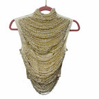 NWT Cult Gaia Taragi Top Hand Beaded Draped Pearl Embellished Womens Small