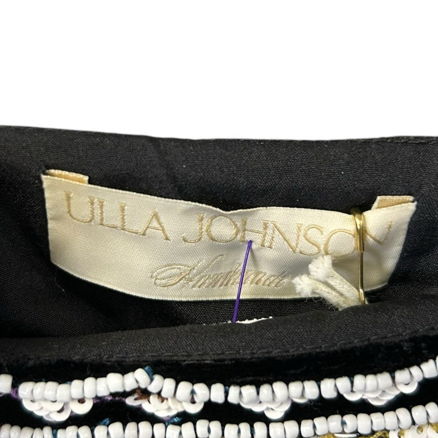 NWT Ulla Johnson Handmade Embellished Silk Blend Adara Midi Skirt Womens 0
