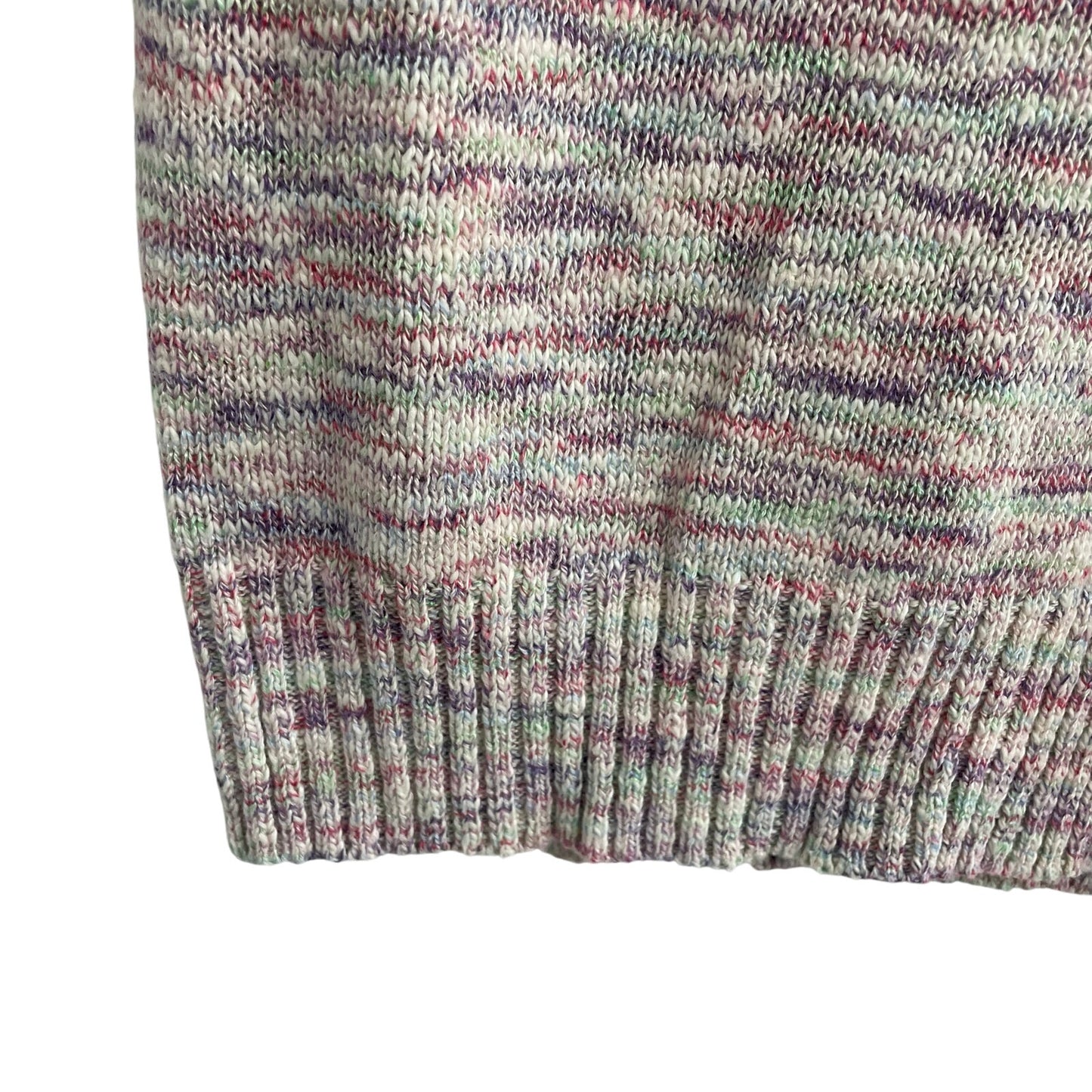 NWT Evereve Mia Puff Pullover Marl Multi Pink Purple Knit Sweater Womens Small