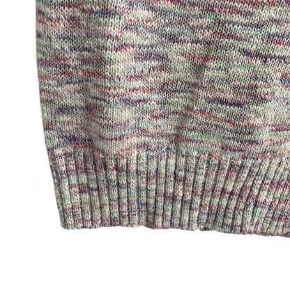NWT Evereve Mia Puff Pullover Marl Multi Pink Purple Knit Sweater Womens Small
