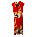 NWT Johanna Ortiz Micaela Al Son De Las Astromelias Floral Midi Dress Womens 0