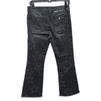 Stella McCartney Womens Frayed Star Crop Flared Jeans 27 US 2 Streetwear Grunge