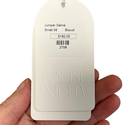 NWT Louise Misha Biscuit Cream Tan Jumper Salma Mohair Sweater Womens 36 / US 4