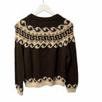 NWT The Great Greek Key Pullover Sweater Driftwood Neutral Intarsia 0 / US XS