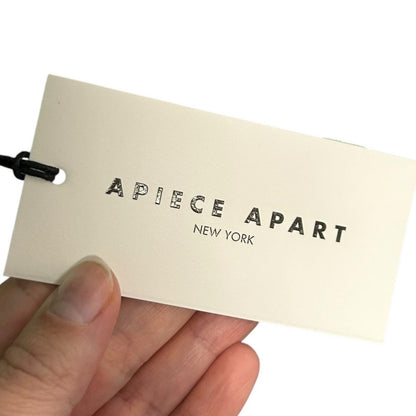 NWT Apiece Apart Grass Green Helmi Cropped Crewneck Linen Sweater Womens Small