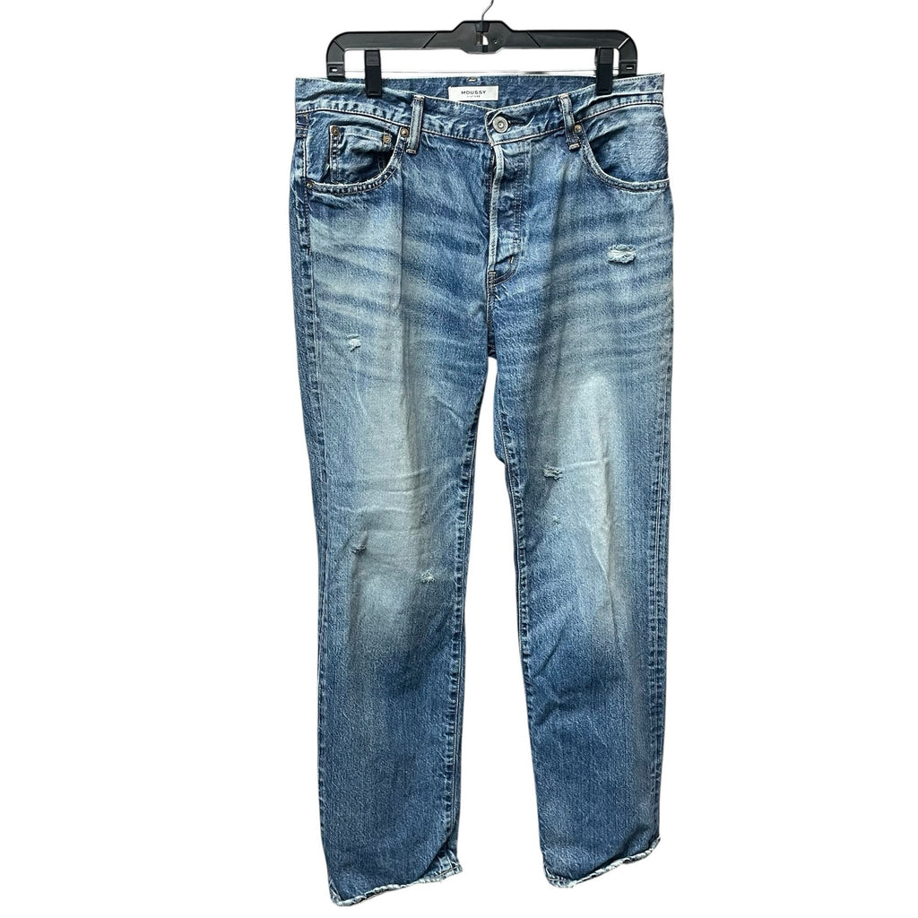 Moussy Vintage Jeans Aquebogue Straight Distressed Button Fly Cotton Womens 29