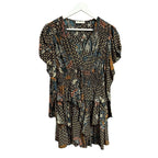 Ulla Johnson Gerbera Floral Print Long Puff Sleeve Oni Silk Mini Dress Womens 6