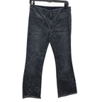 Stella McCartney Womens Frayed Star Crop Flared Jeans 27 US 2 Streetwear Grunge
