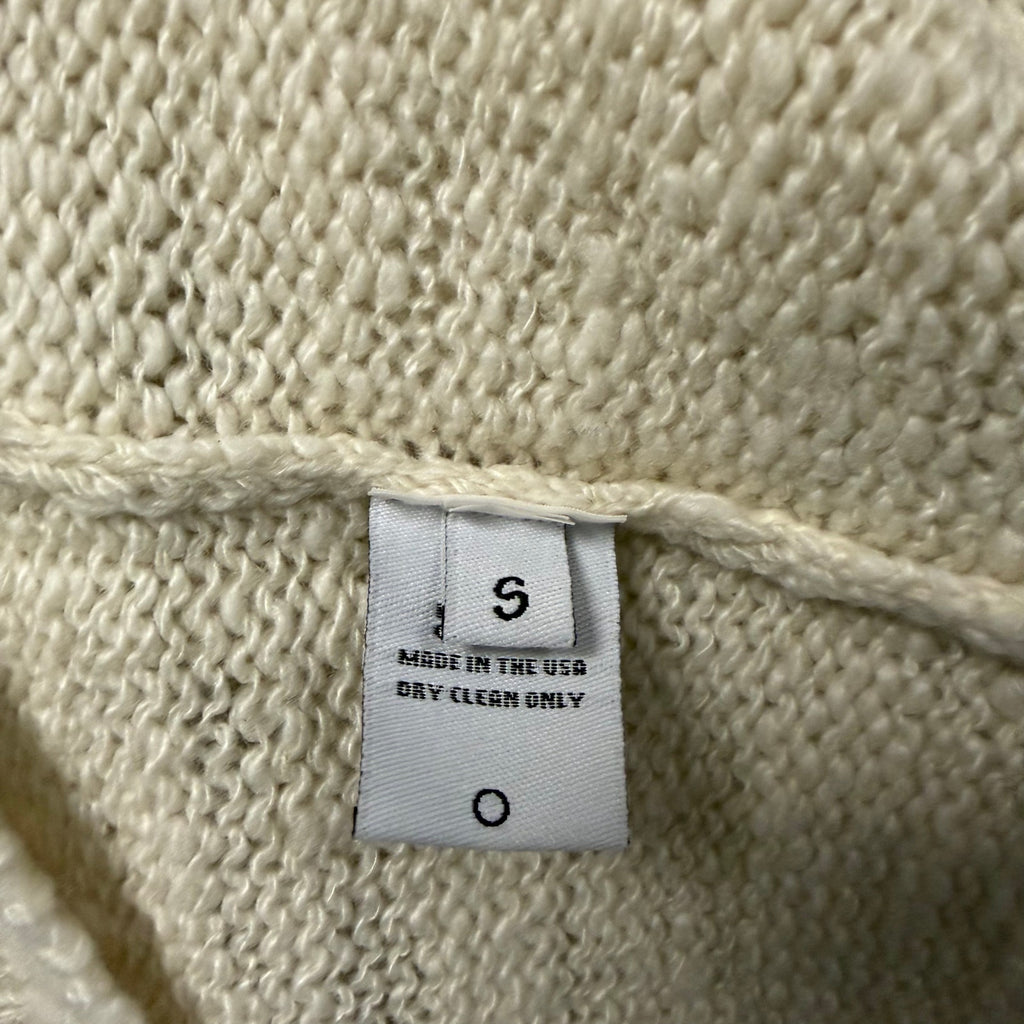 NWT The Elder Statesman Pure Cashmere Crewneck Sweater Cream Red Blue Small