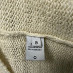 NWT The Elder Statesman Pure Cashmere Crewneck Sweater Cream Red Blue Small