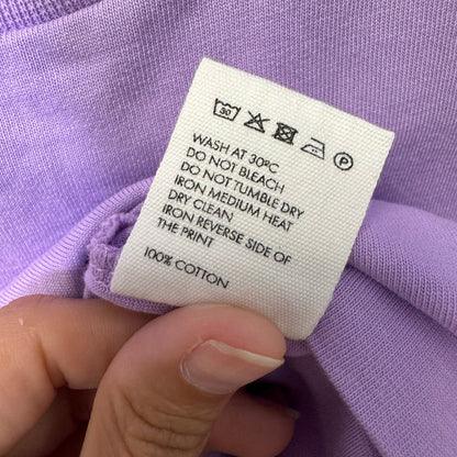 NWT Jacquemus Purple Short Sleeve Crewneck Camargue Cotton Top Womens X-Small
