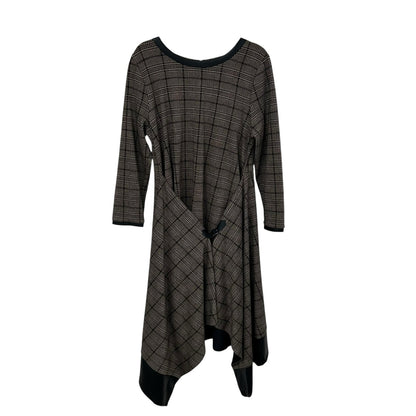 Soft Surroundings Tartan Plaid Kilt Wrap Asymmetrical Dress Womens Petite Large