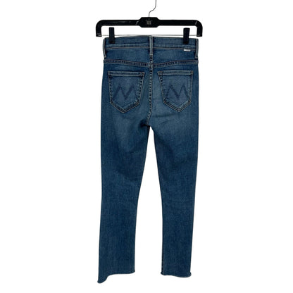 Mother Juicin’ The Insider Crop Step Fray Cotton Blend Denim Jeans Womens 23 / 0