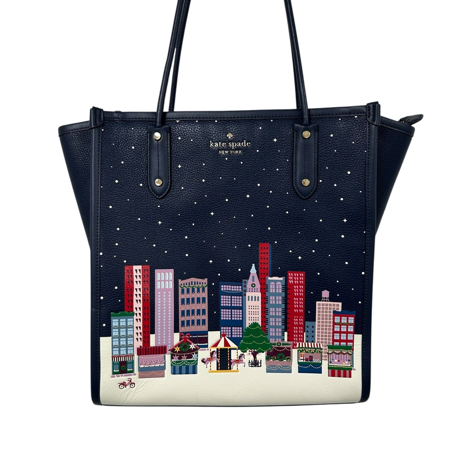 Kate Spade New York Ella Winter Wonders North South Double Handle Tote Bag