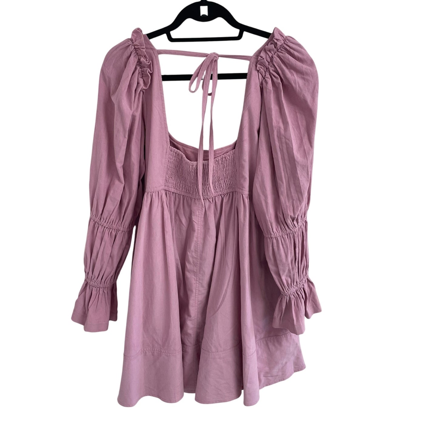 Pilcro Square Neck Corduroy Babydoll Mini Dress Light Pink Womens Size Large