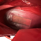 Valentino Garavani Red Leather Rockstud Buckle Accents Boots Size 39 / US 9