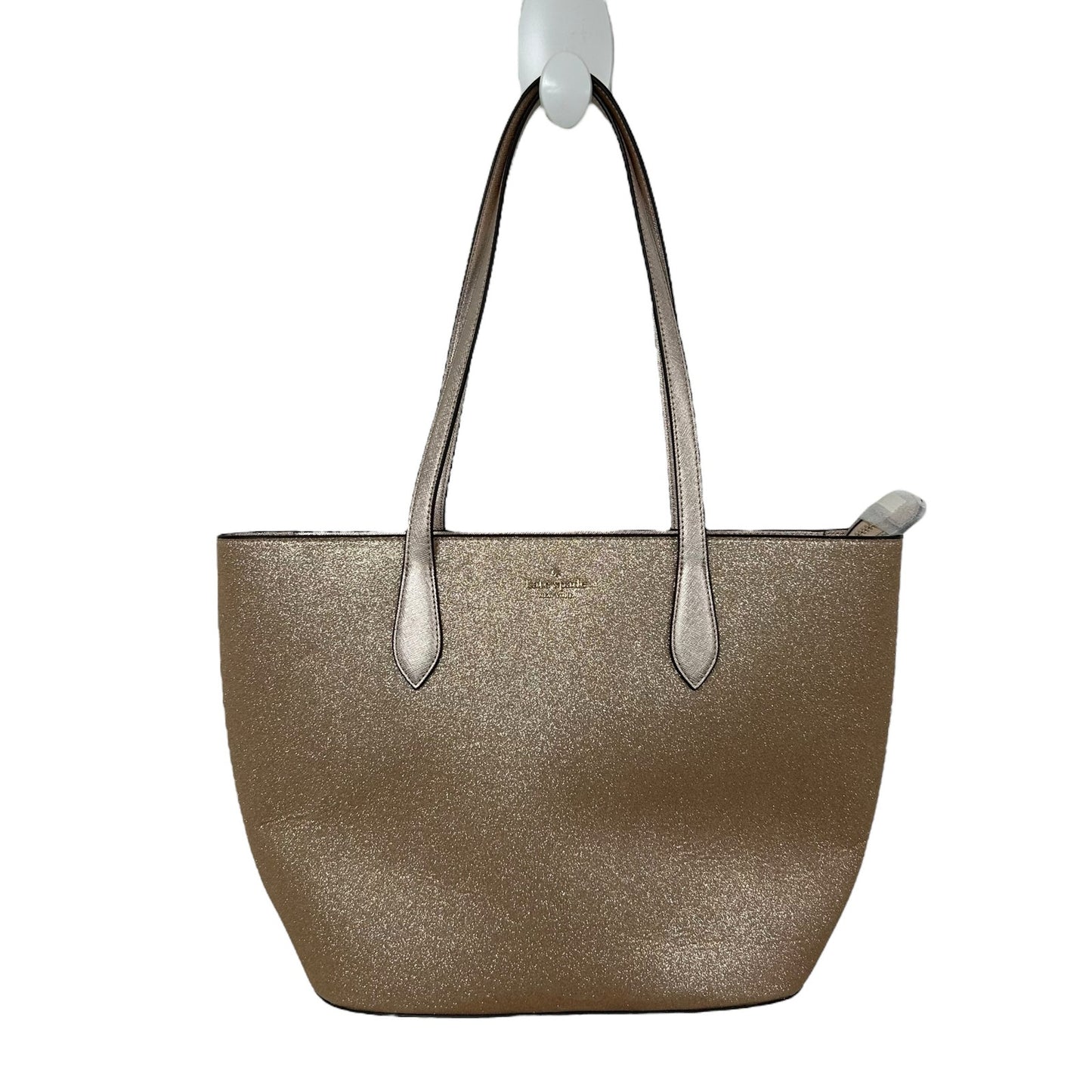 NWT Kate Spade Gold Glimmer Double Handle Top Zip Tote Bag