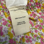LoveShackFancy Memphis Mini Skirt Dainty Floral Print Pure Cotton Womens Small