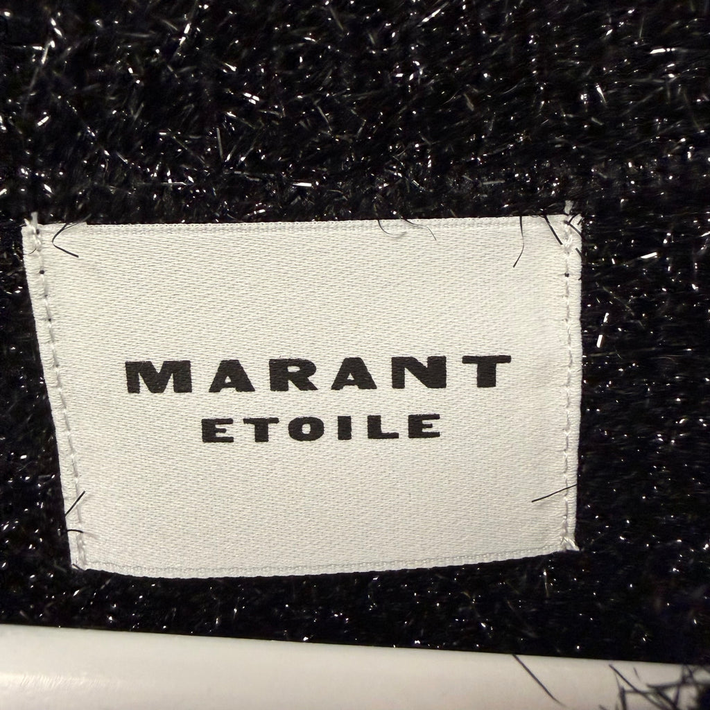 NWT Marant Etoile Black Metallic Tinsel Sayers Glitter Sweater Womens 34 / US 0