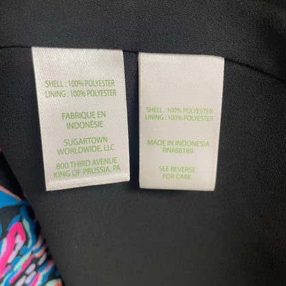 Lilly Pulitzer Onyx Paradise Glow Engineered Imani Long Sleeve Top Womens Medium