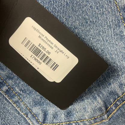 NWT Rag & Bone Peyton Mid Rise Bootcut Jean in Monterosso Wash Womens Size 24