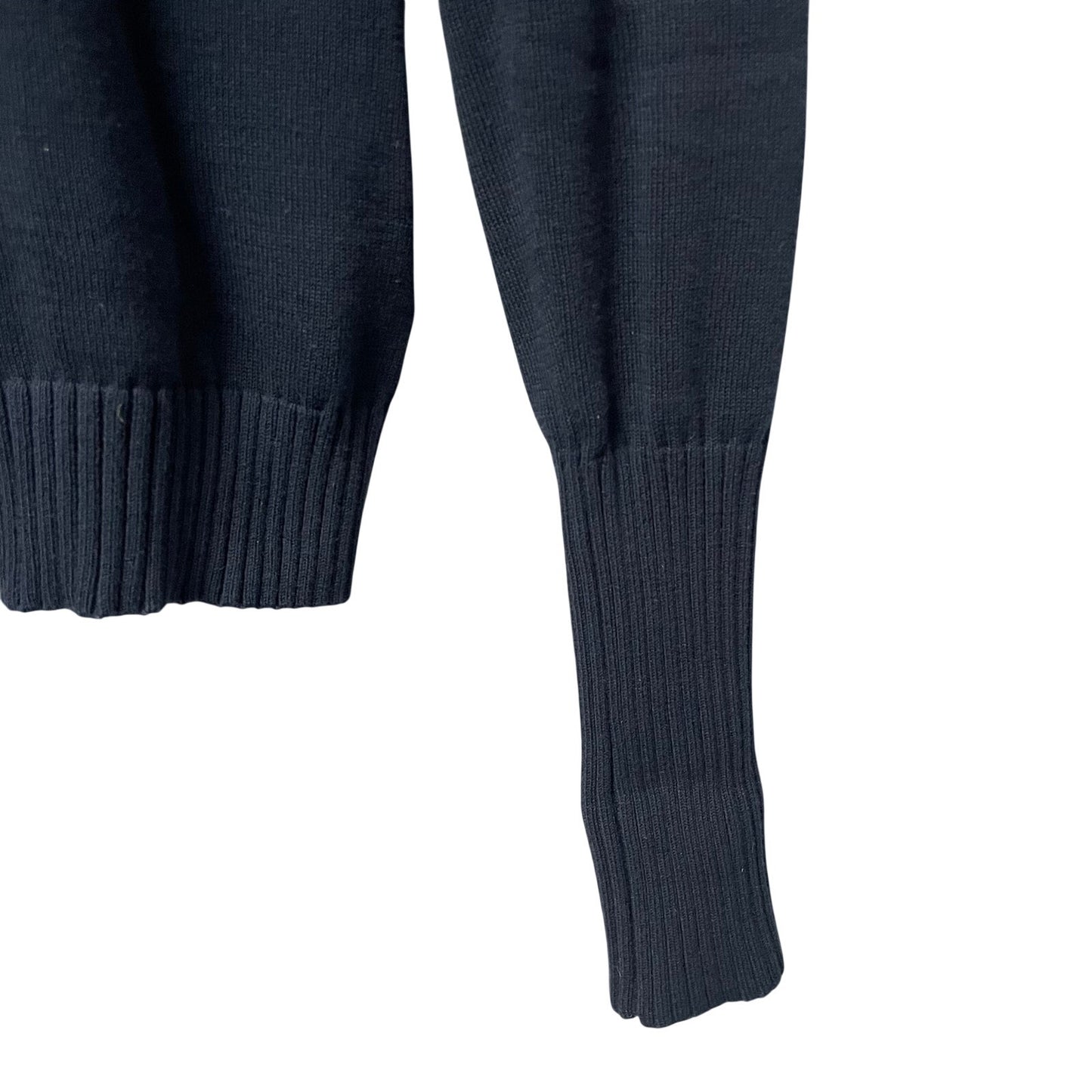 Apiece Apart Navy Ruffle Accent Knit Sweater Womens Size XS