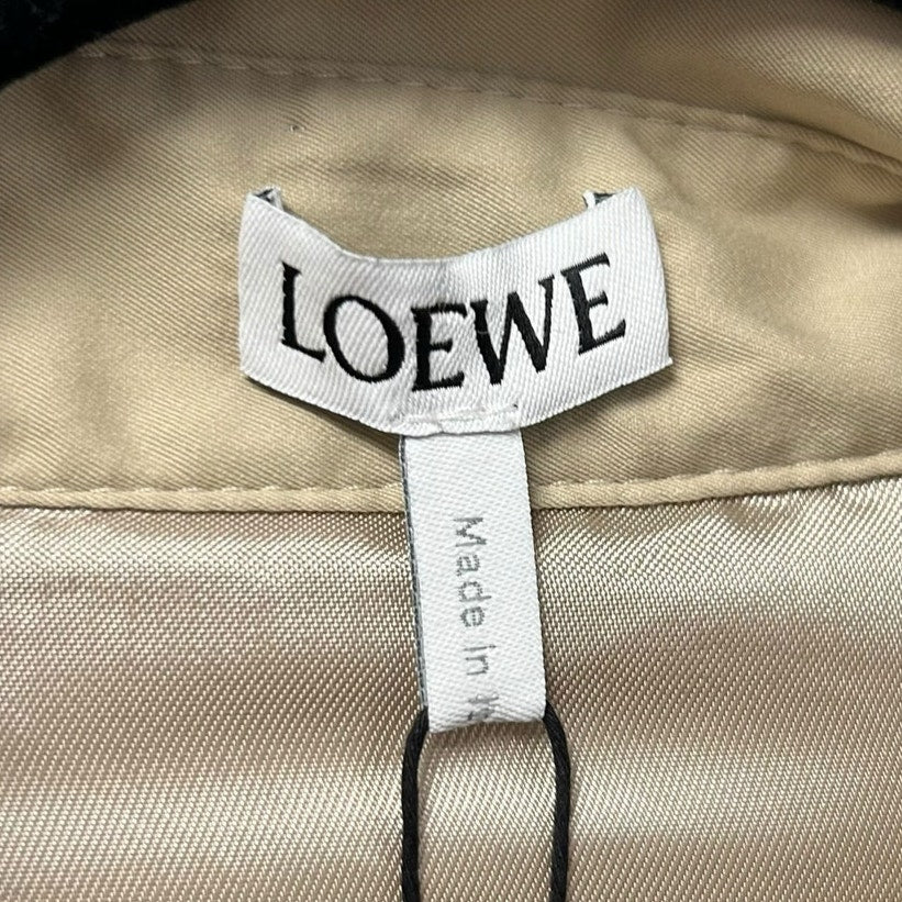 NWT Loewe Beige Short Sleeve Drawstring Bubble Dress Womens 36 / US 2/4