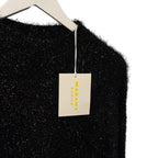 NWT Marant Etoile Black Metallic Tinsel Sayers Glitter Sweater Womens 34 / US 0