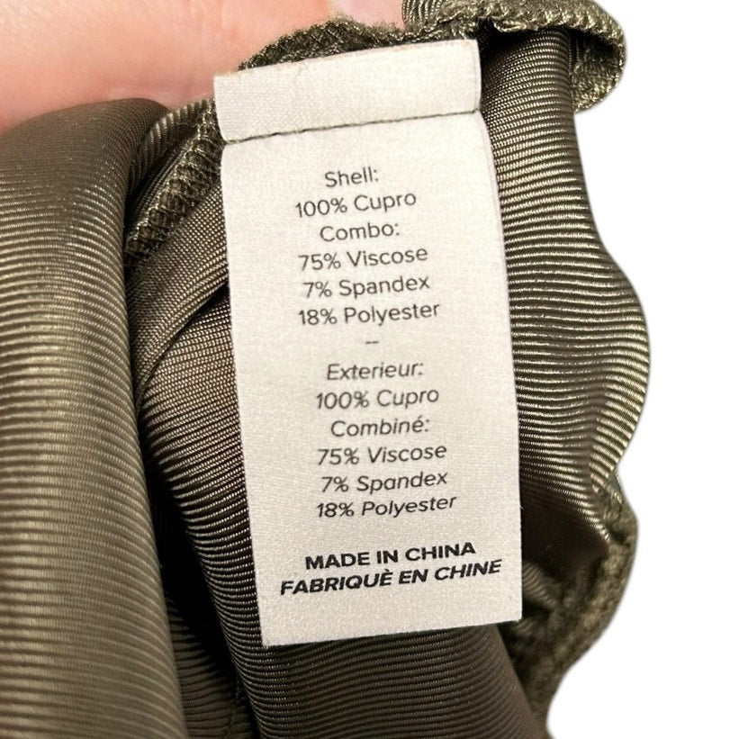 Cinq a Sept Olive Green Giles Pull On Mid Rise Crop Jogger Pants Womens Medium