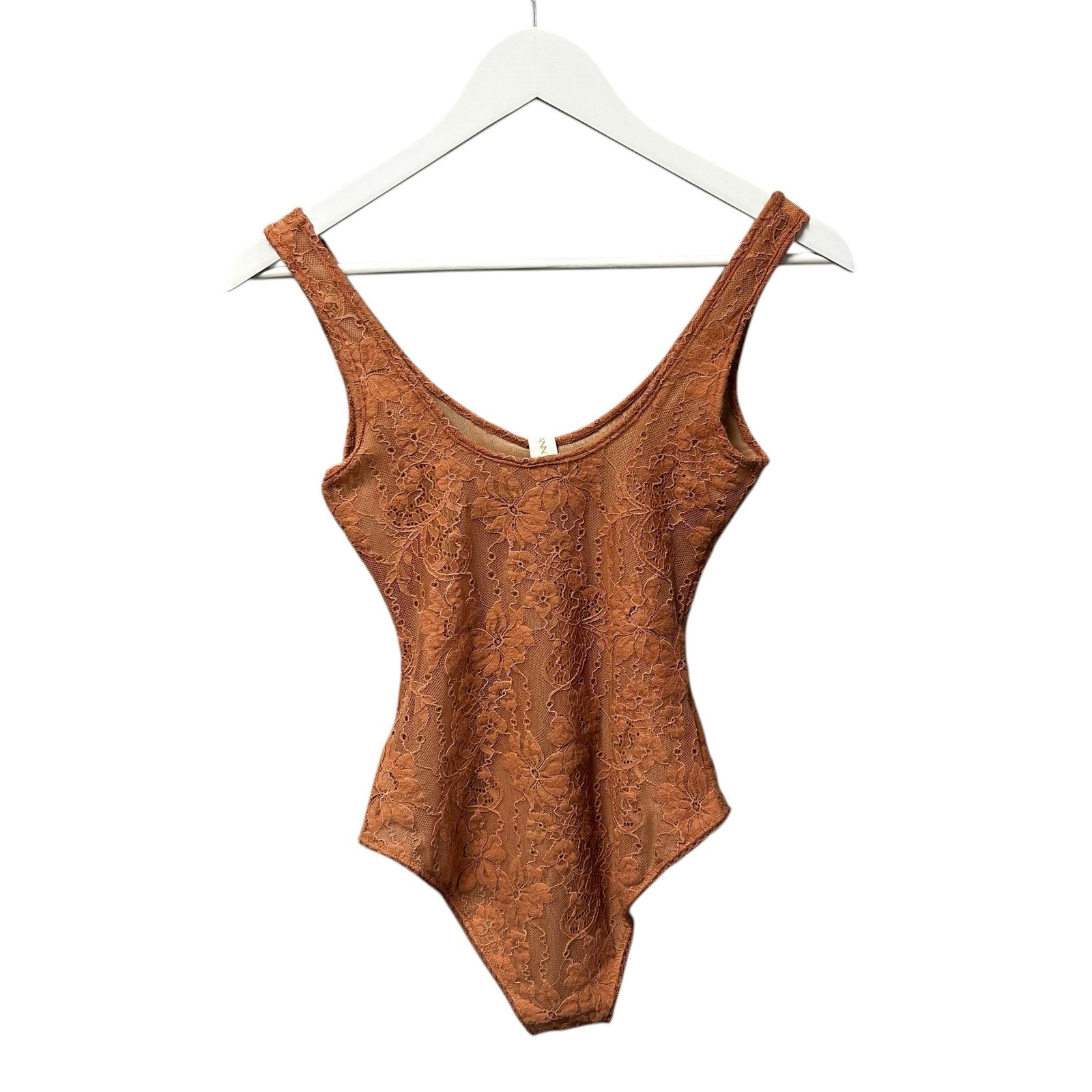 NWT Zimmermann Blush Pink Lace Scoop Neck Bodysuit Womens US 4