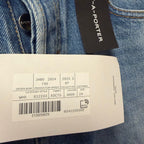 NWT Gucci Straight Fit Denim Pant Light Blue Wash Button Fly Jean Size 24 / US 2