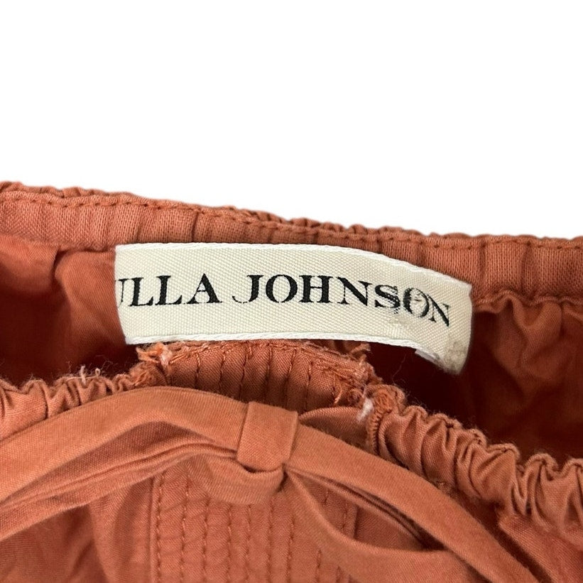 Ulla Johnson Orange Cotton Adjustable Drawstring Tatum Jumpsuit Womens 6