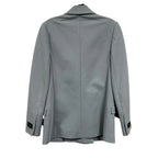 Brunello Cucinelli Light Grey Double Breasted Blazer Womens 38 / US 4 Corpcore