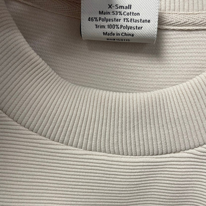 Varley Mae Longline Sweatshirt in Egret Cream Textured Knit Womens Size XS