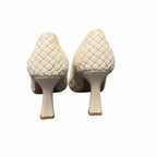 Bottega Veneta Sofia Intrecciato Woven Leather Pumps White Womens IT 39 / US 9