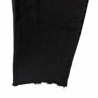 Gucci Horsebit High Rise Wide Leg Frayed Hem Jeans Black Denim Size 28 / US 8