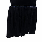 NWT Alaia Turtleneck Velvet Mini Dress Navy Womens FR 36 / US 4