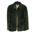 Vintage 70’s Gucci Dark Green Suede Open Front Belted Jacket Womens 48 / US 4