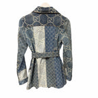 NWT Gucci Eco Washed Patchwork GG Denim Jacket Blue Womens IT 38 / US 2