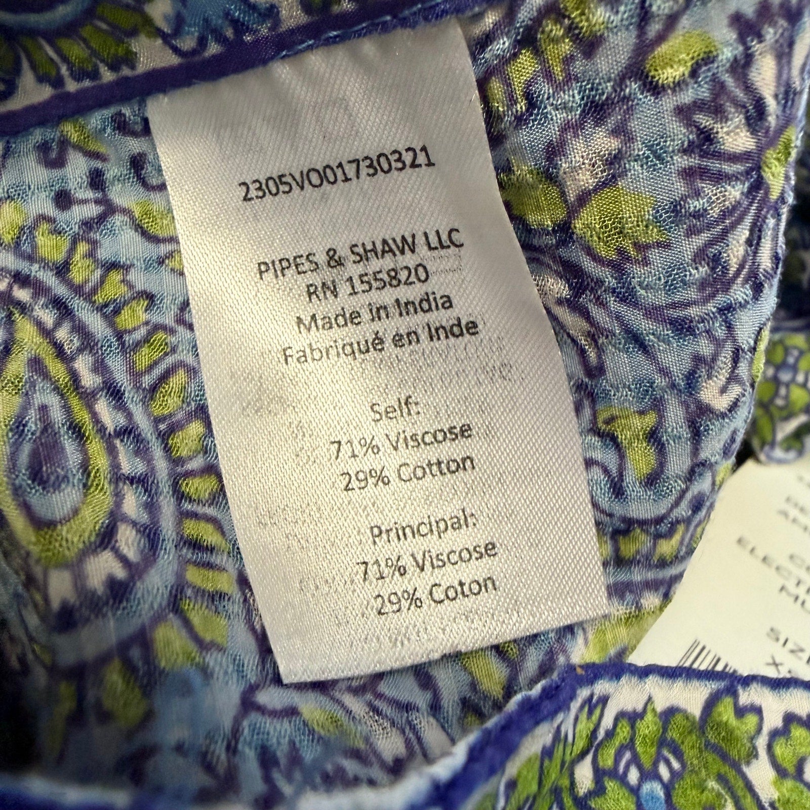 NWT Veronica Beard Amura Wrap Skirt Electric Blue Multi Pailsey Womens XS