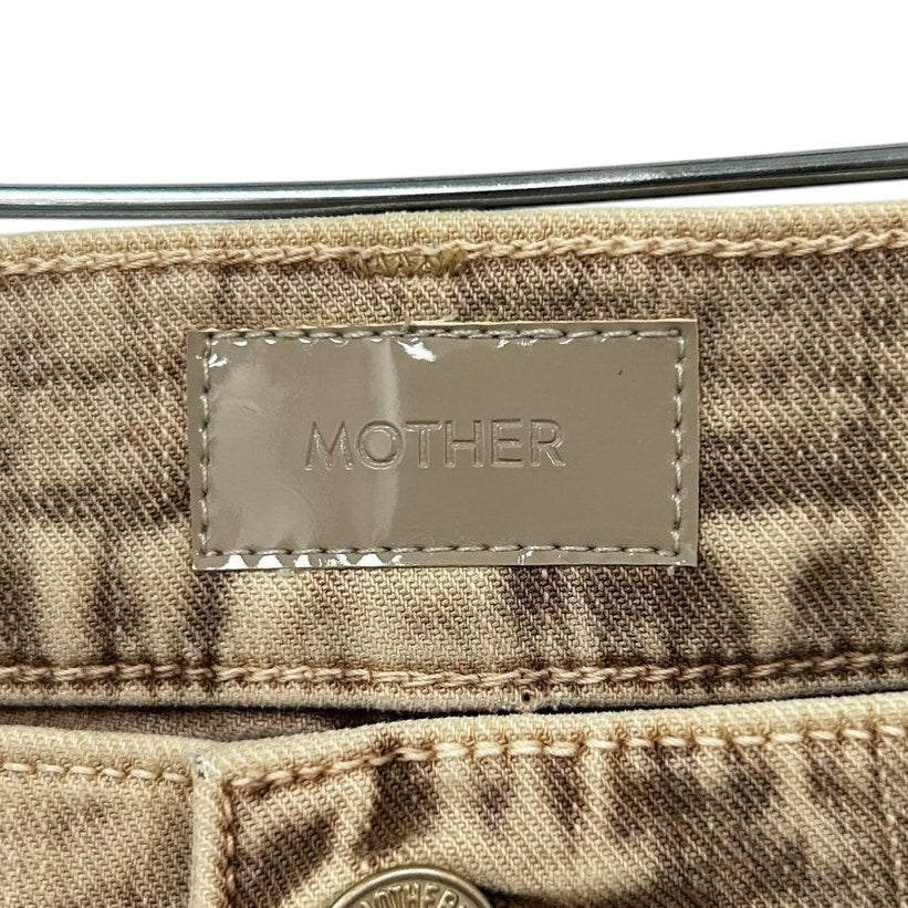 NWT Mother High Rise Flare Tan Swiss Army Desperado Heel Jeans Womens 28 / 6